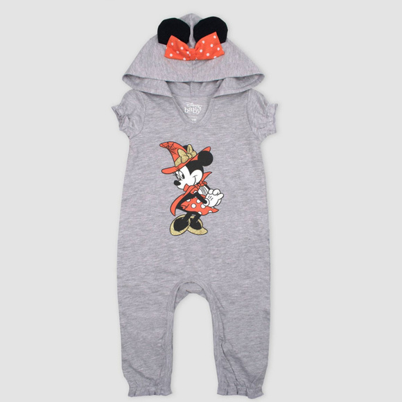 Minnie Mouse Halloween Hooded Romper Baby Girl - Picture 1 of 1